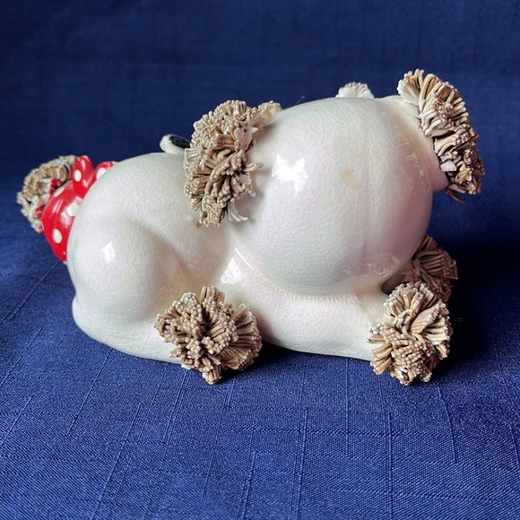 Vintage MC Lefton Spaghetti Dog ( puppy) with Bug on Butt Figurine - Picture 3 of 5